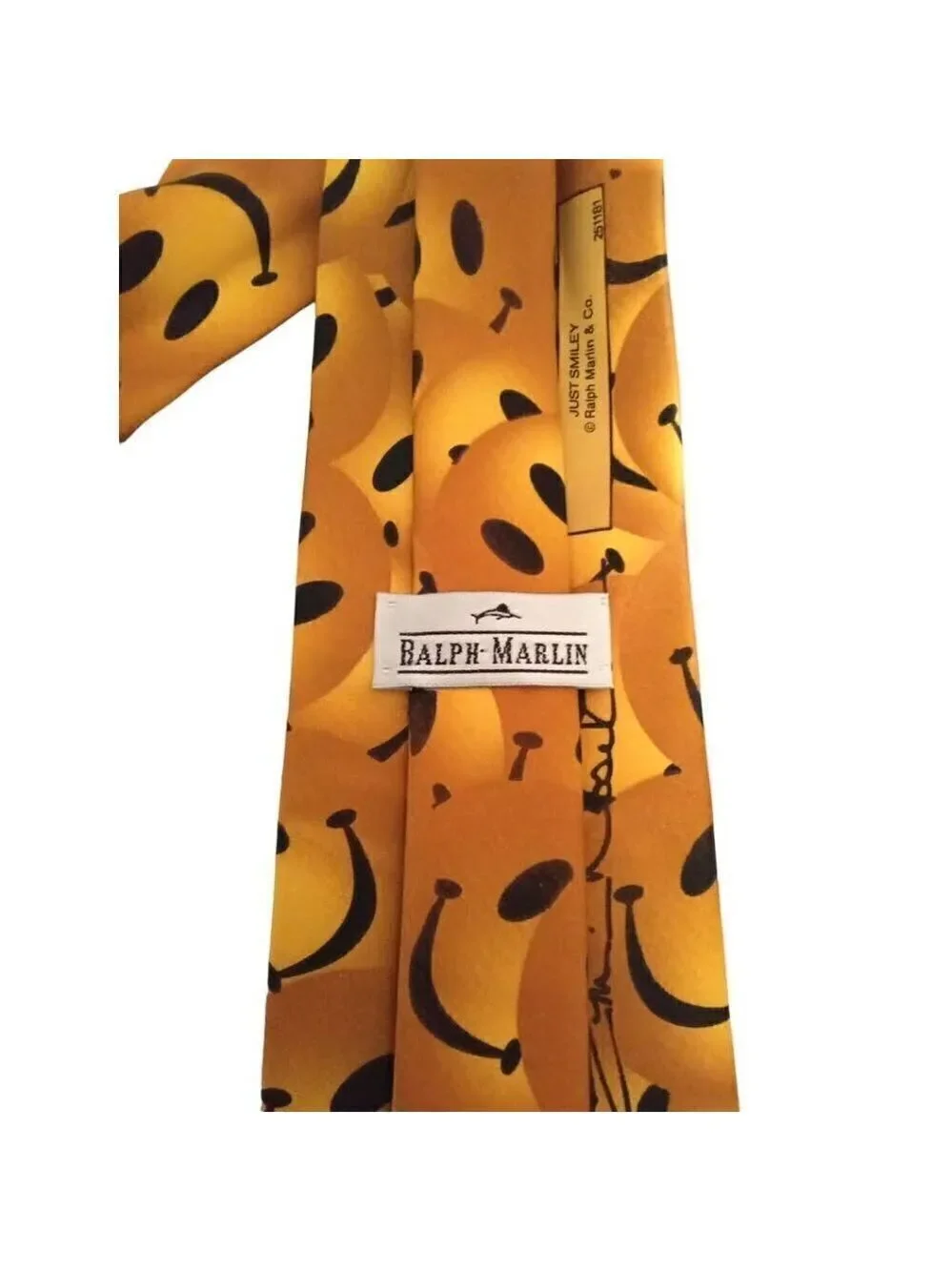 Ralph Marlin Traditional Width Just Smiley Polyester Tie